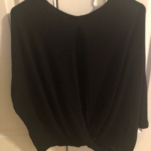Small Open back black sweater never worn
